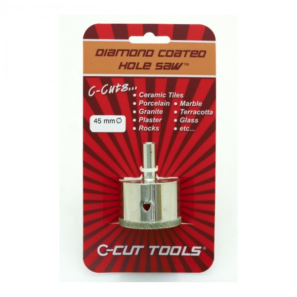 C-CUT TOOLS DCHS45S - 45mm Diamond Coated Hole Saw